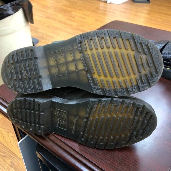 Dr Martens 12107 Green leather lace up Purple plaid Triumph Boots UK 4/ M 5/ L 6 - Picture 4 of 9